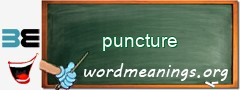 WordMeaning blackboard for puncture